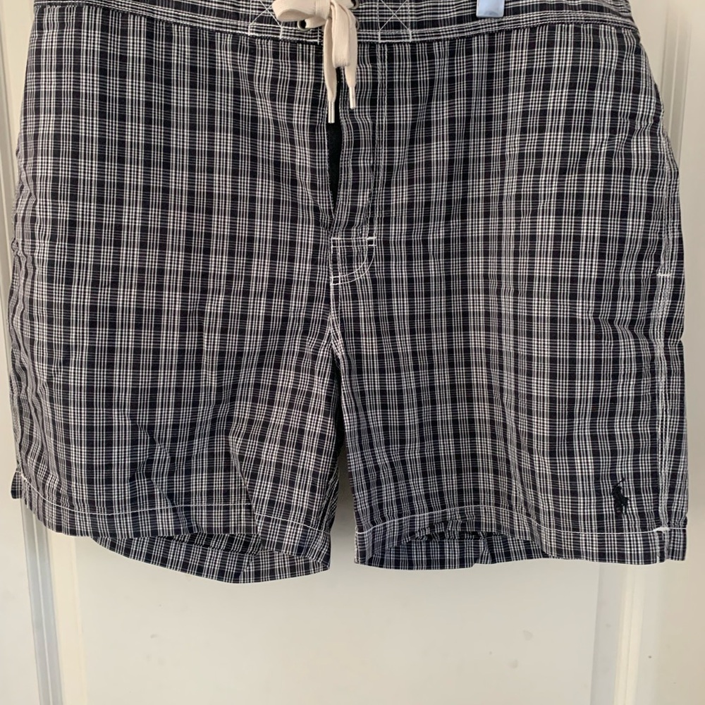 Ralph Lauren Vintage Black and White Plaid swim Shorts